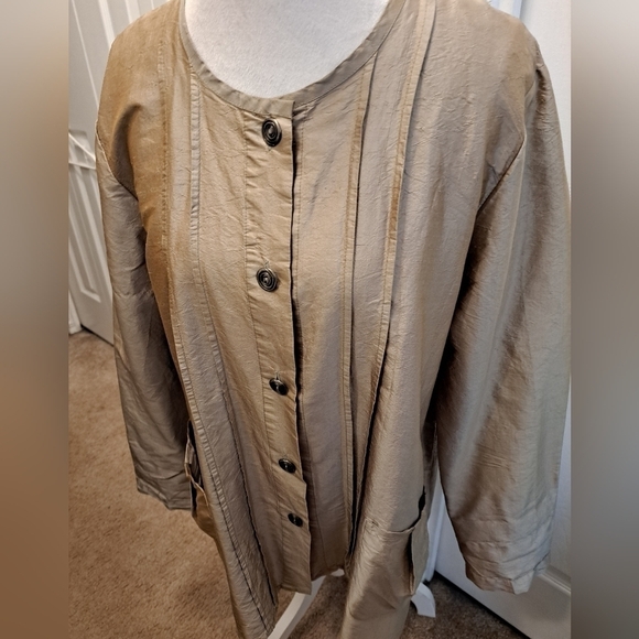 FLAX 100% Silk Tunic/Jacket  Size M - Picture 7 of 9